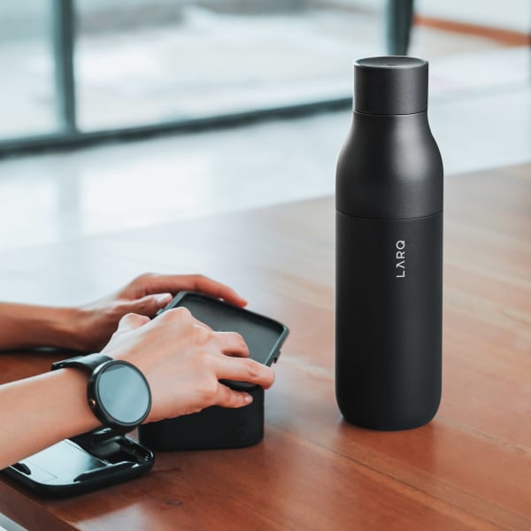 Photo of LARQ Bottle PureVis&trade; - Obsidian Black on table