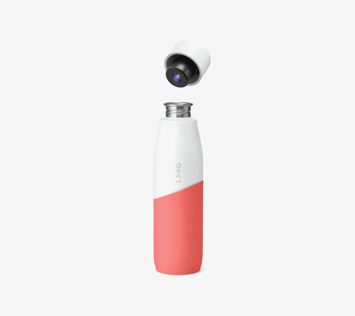 LARQ Bottle PureVis&trade; Non-insulated - White / Coral